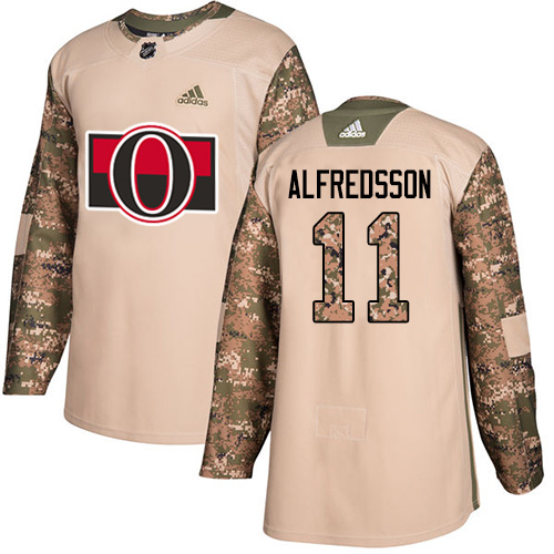 Adidas Senators #11 Daniel Alfredsson Camo Authentic Veterans Day Stitched NHL Jersey